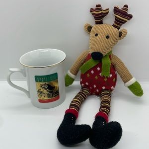 Starbucks Coffee Christmas Blend Mug and Plush Reindeer